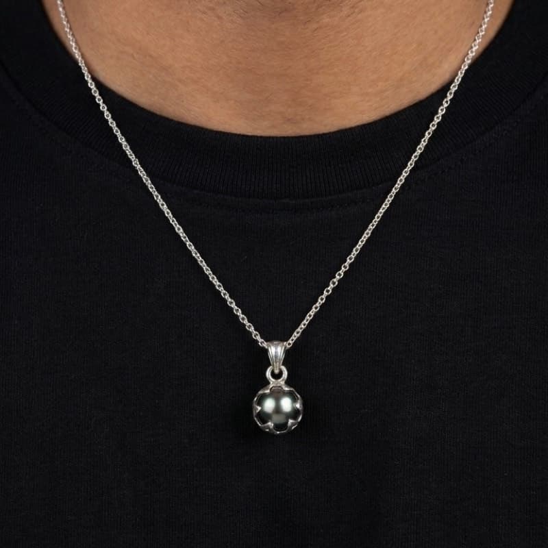 Tahitian Pearl Pendant in 925 Silver for Him & Her - Image 6
