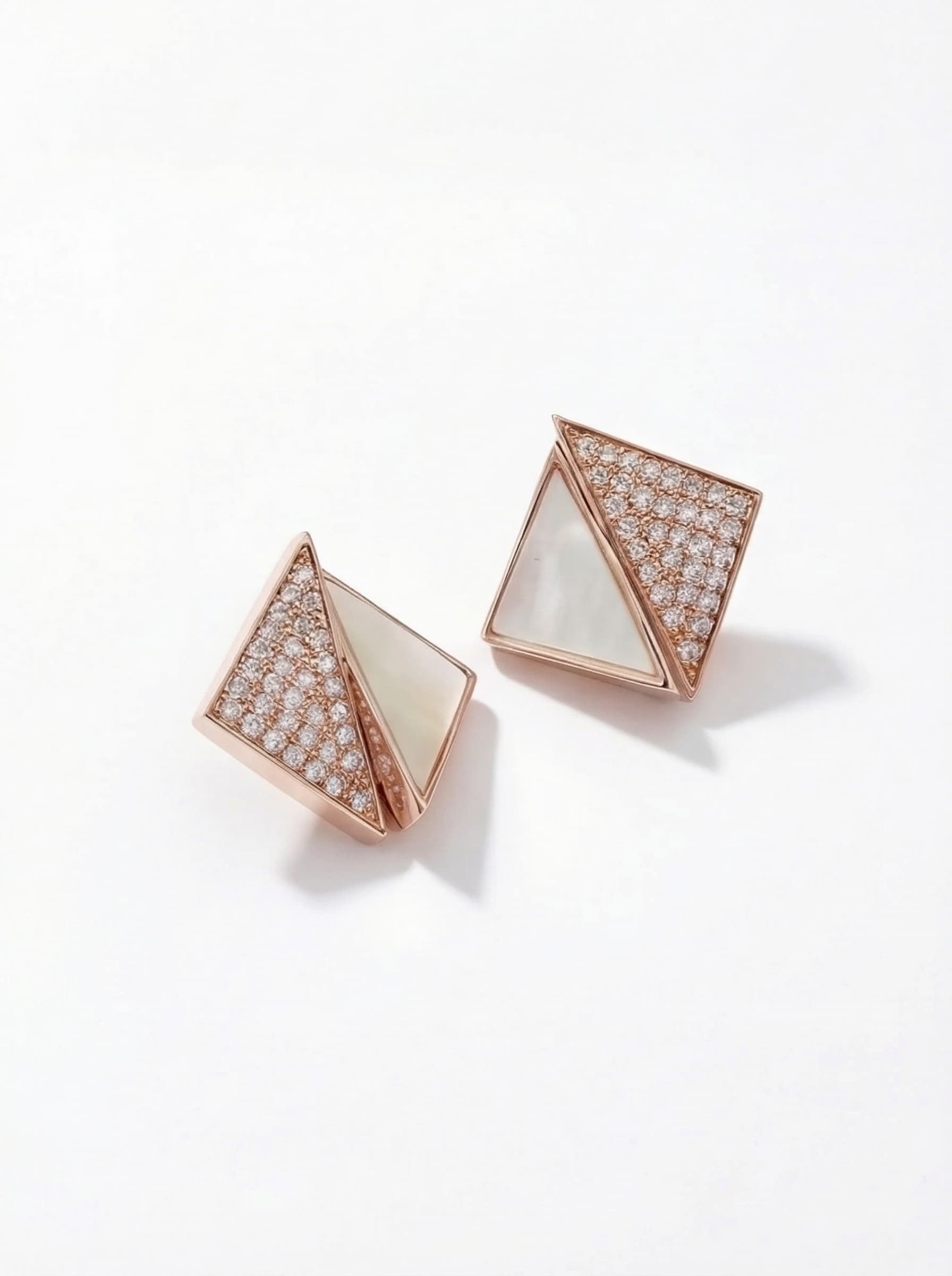 The Facet Set — Mother of Pearl Pendant & Earrings - Image 3