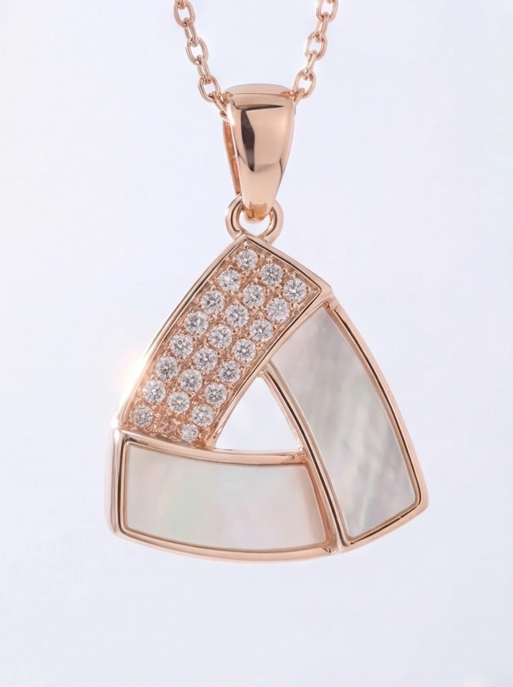 The Prism Set — Mother of Pearl Pendant & Earrings - Image 2
