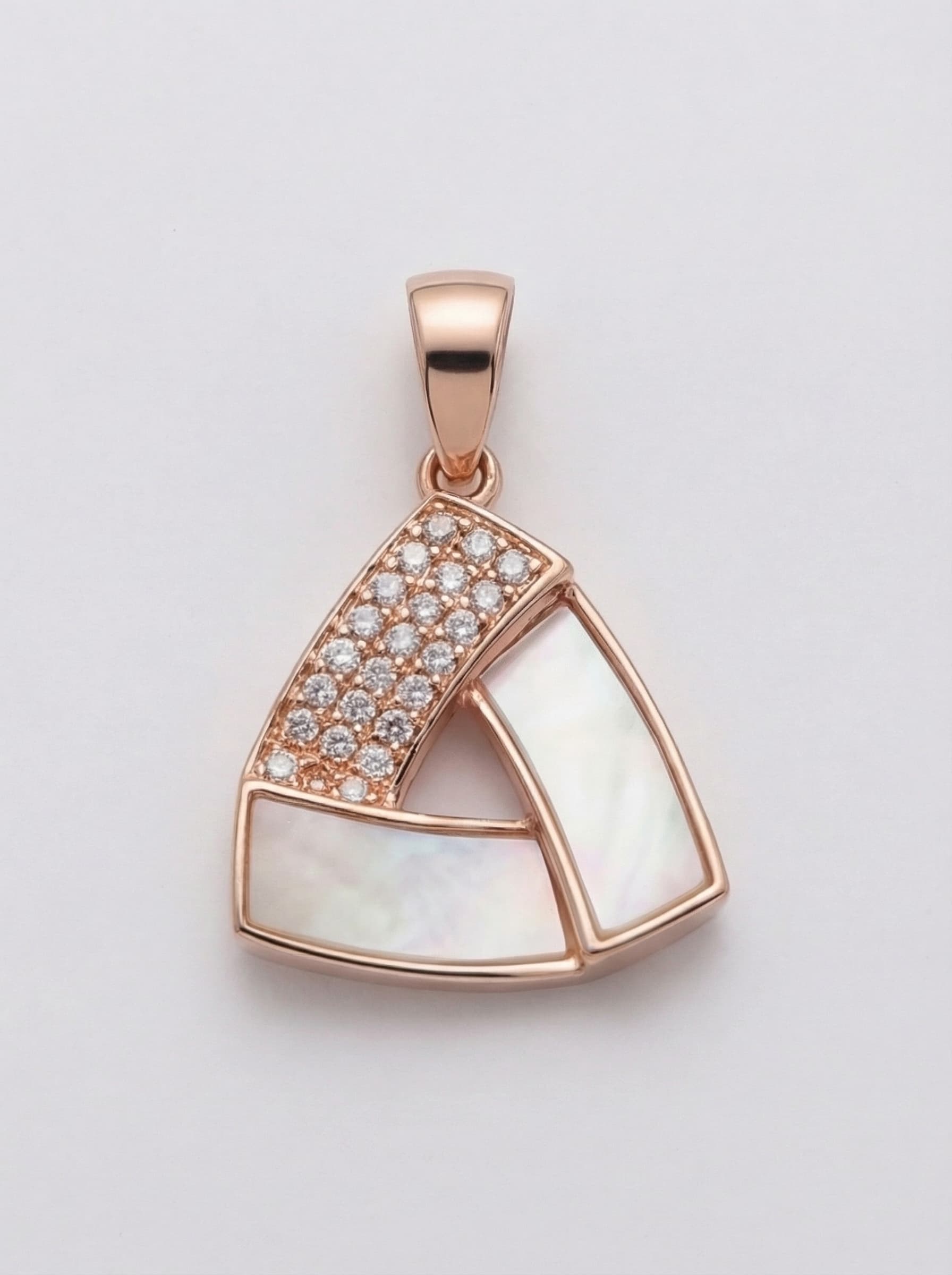 The Prism Set — Mother of Pearl Pendant & Earrings - Image 3