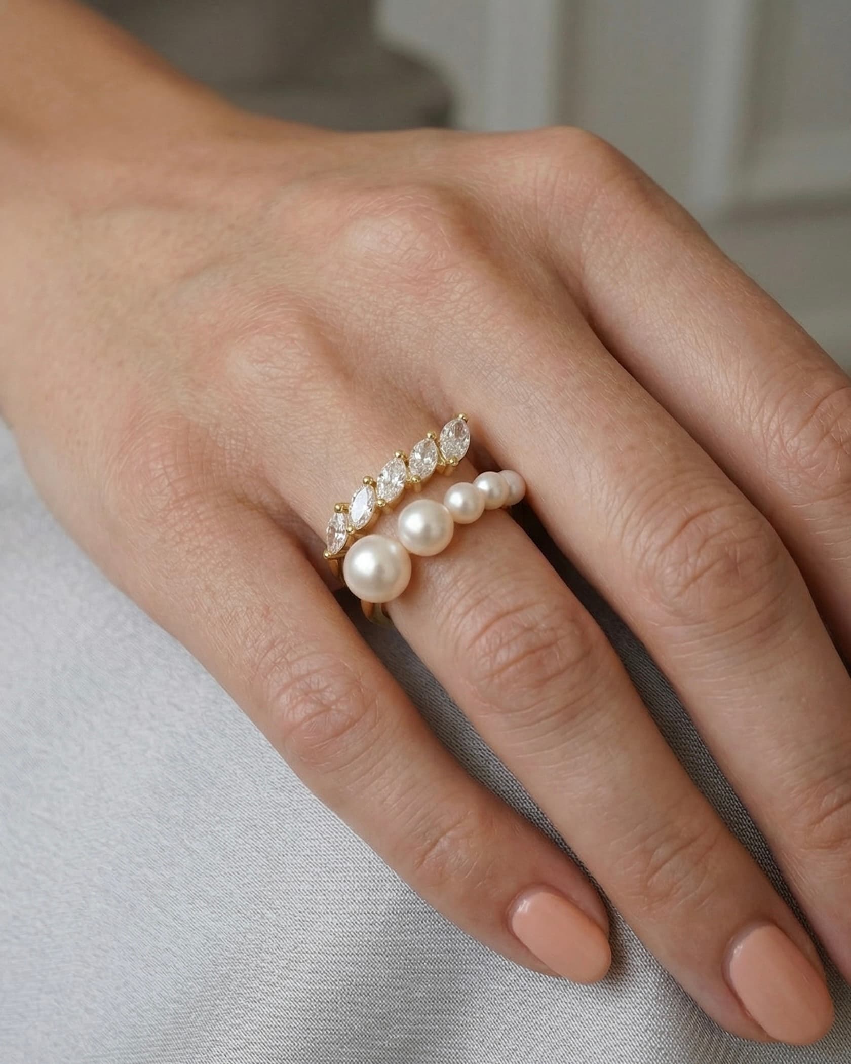 The Tiara Pearl Ring - Image 2