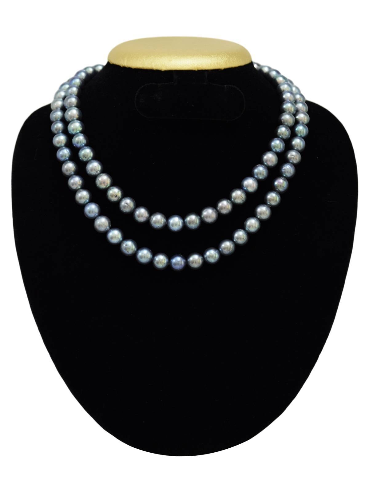 One of a Kind - Pearl Strand in Peacock Hues - Image 4