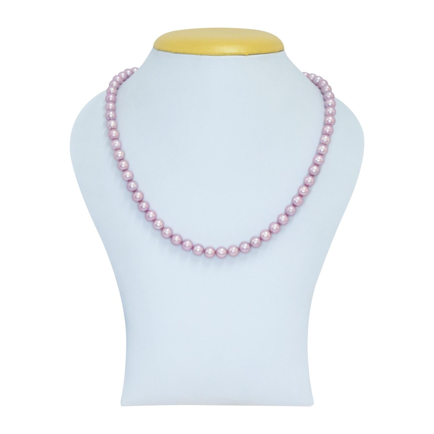Sparkling Pretty Pink 18 Inch Round Pearl Necklace
