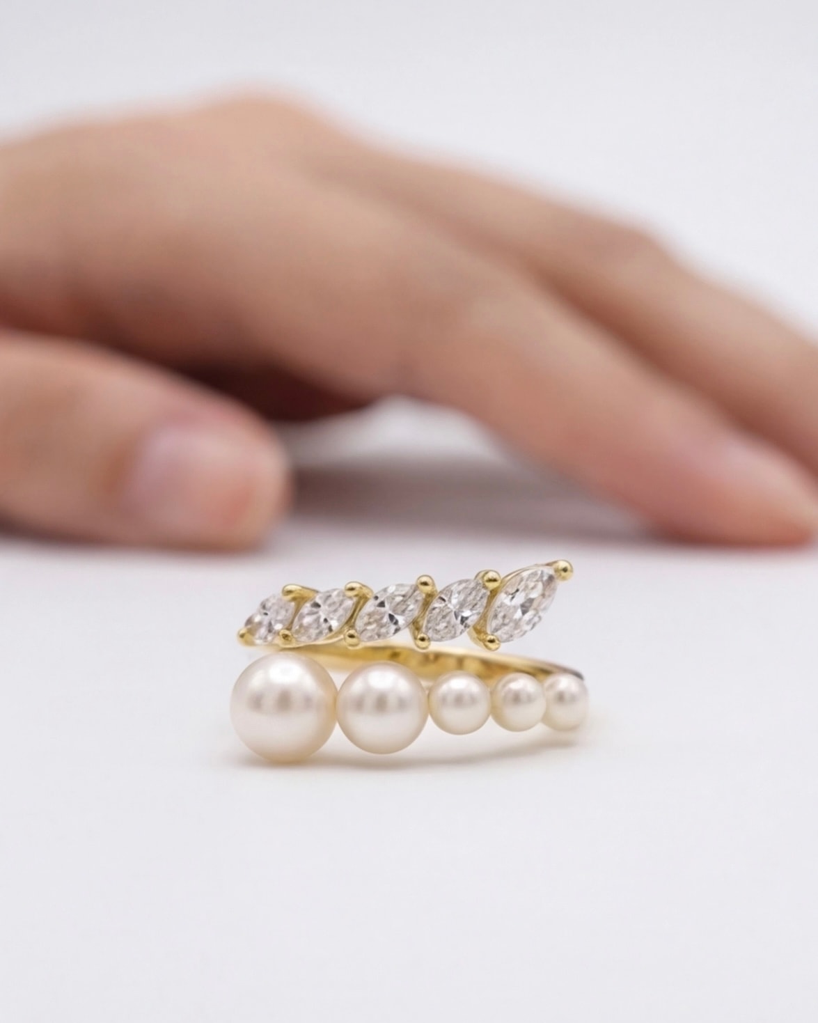 The Tiara Pearl Ring - Image 3