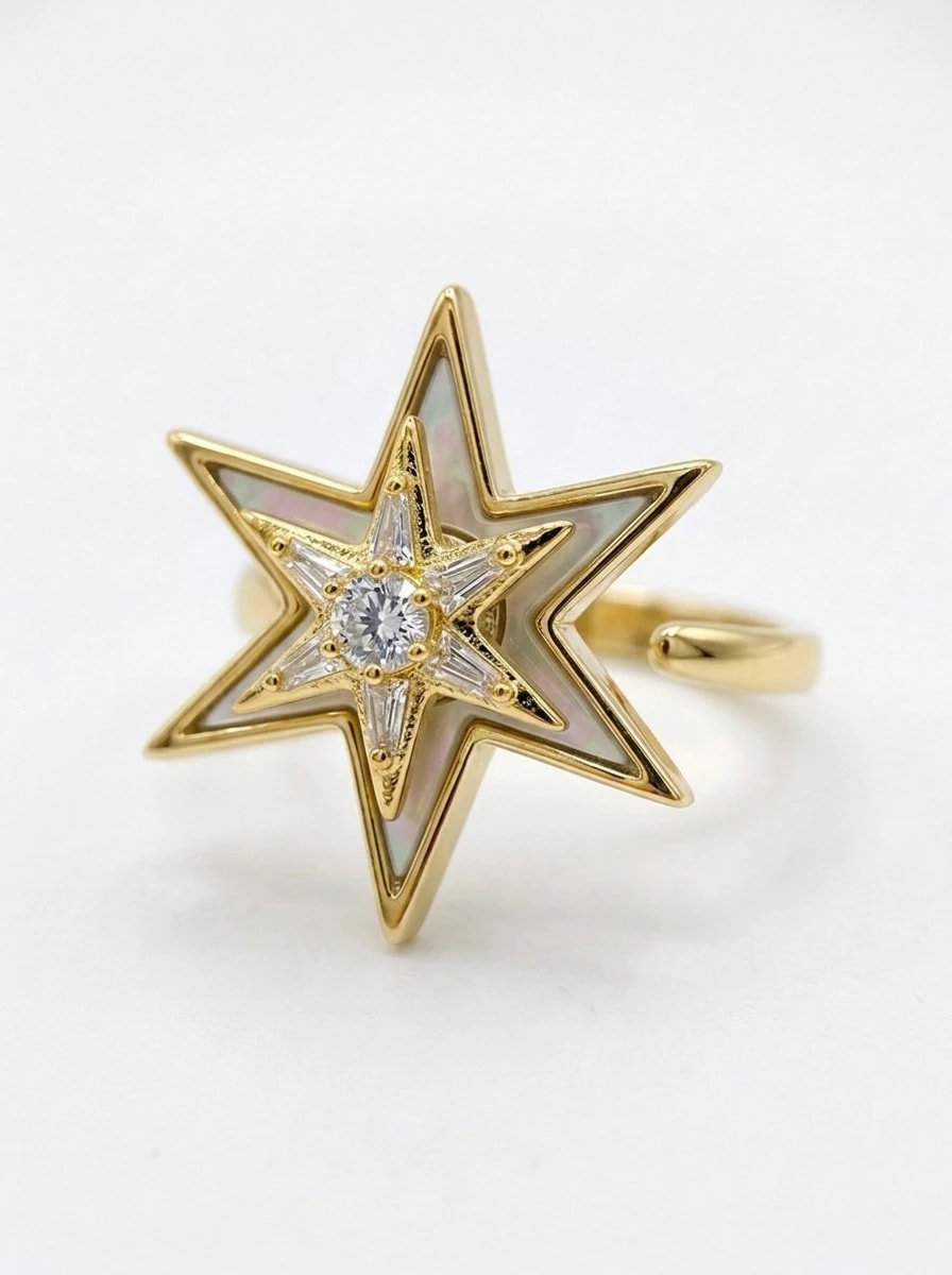 The North Star Mother of Pearl Ring