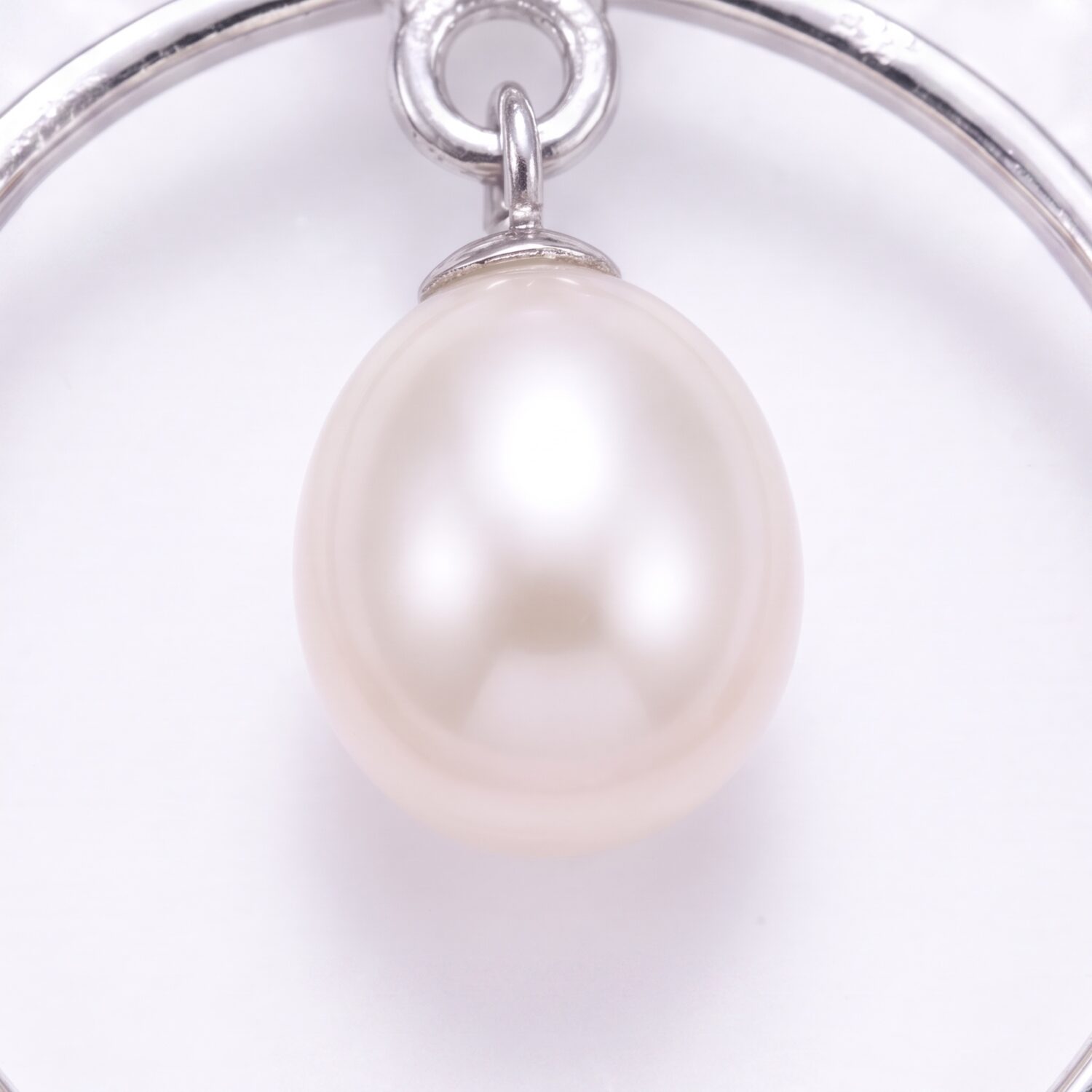 Elegant Pearl Chandbali Earrings With Fringed Pearl Drops - Image 4