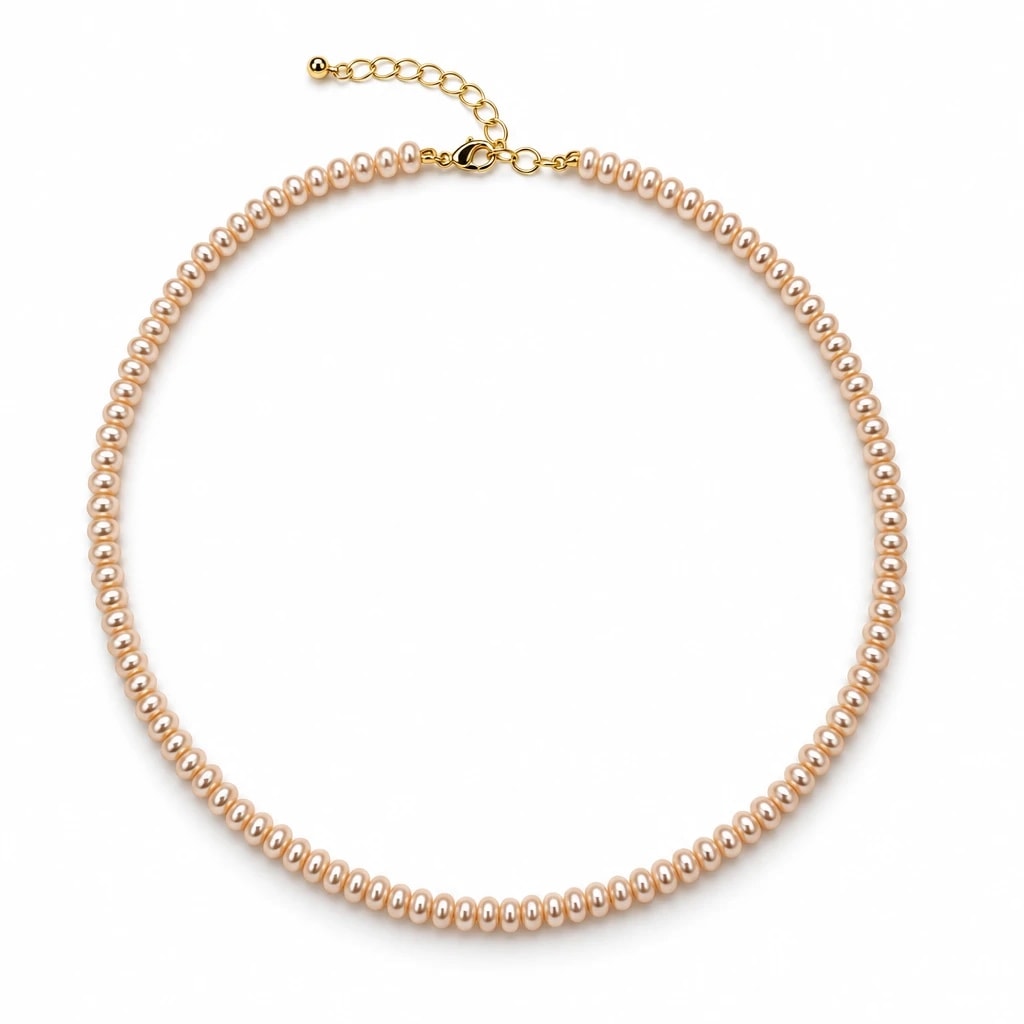 The Dune Peach Pearl Necklace