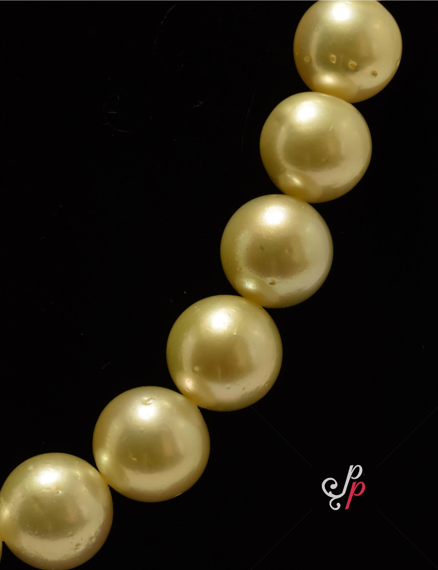 Bold and beautiful - magnificent, light golden south sea pearl necklace - Image 4