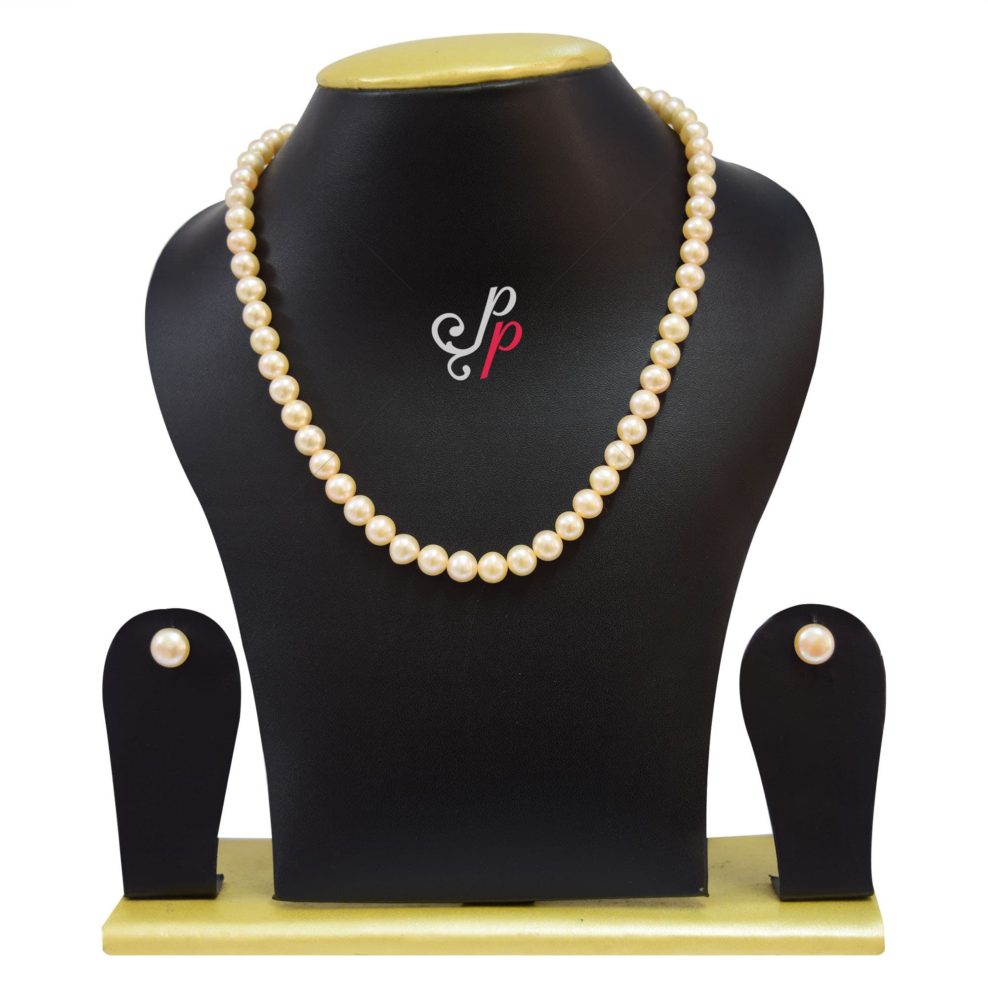 7.5mm to 8mm Plain Pink Pearl Necklace in AAA Quality Pearls