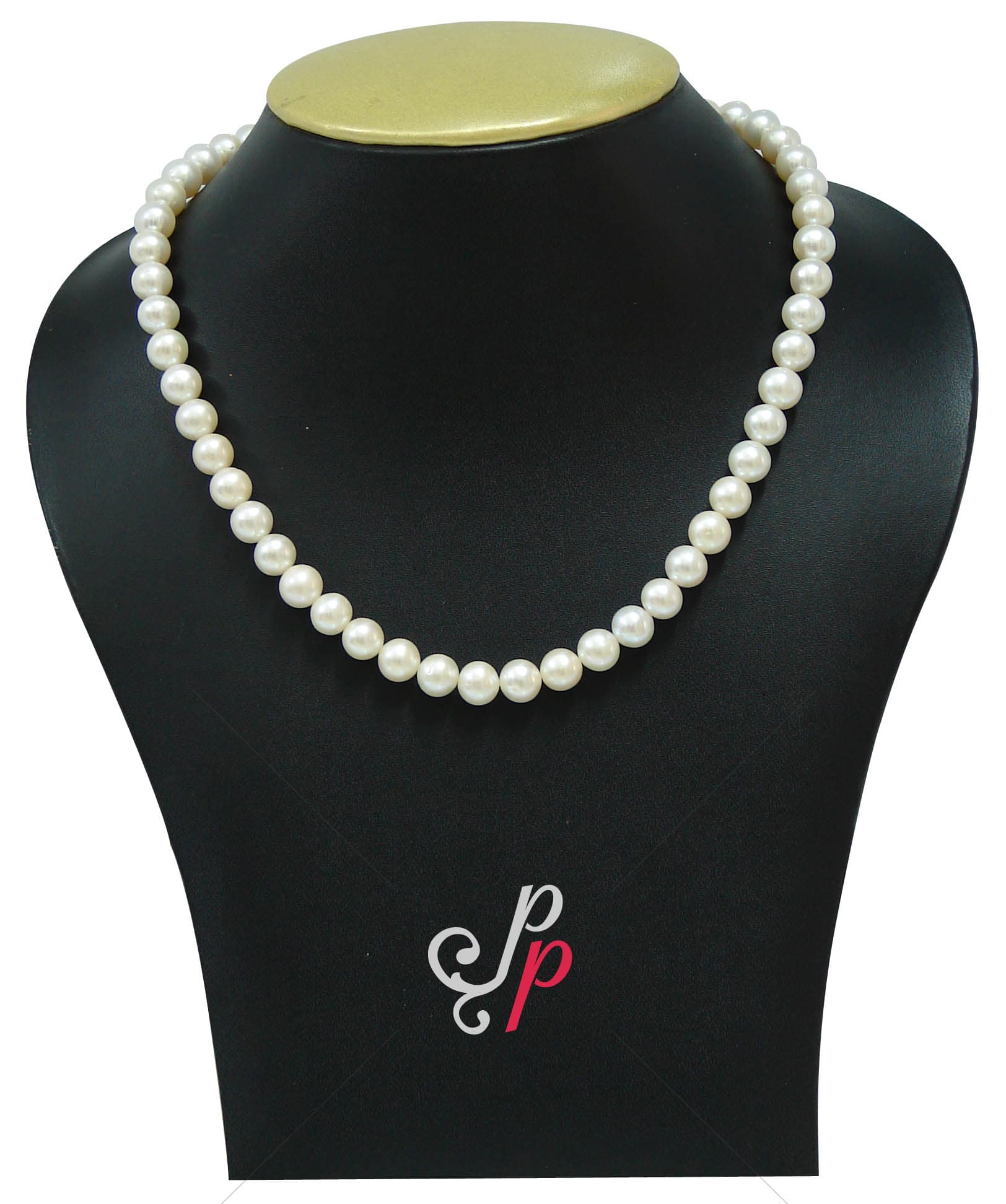 Classic White Pearl Necklace Set — 8mm AAA Round Pearls - Image 6