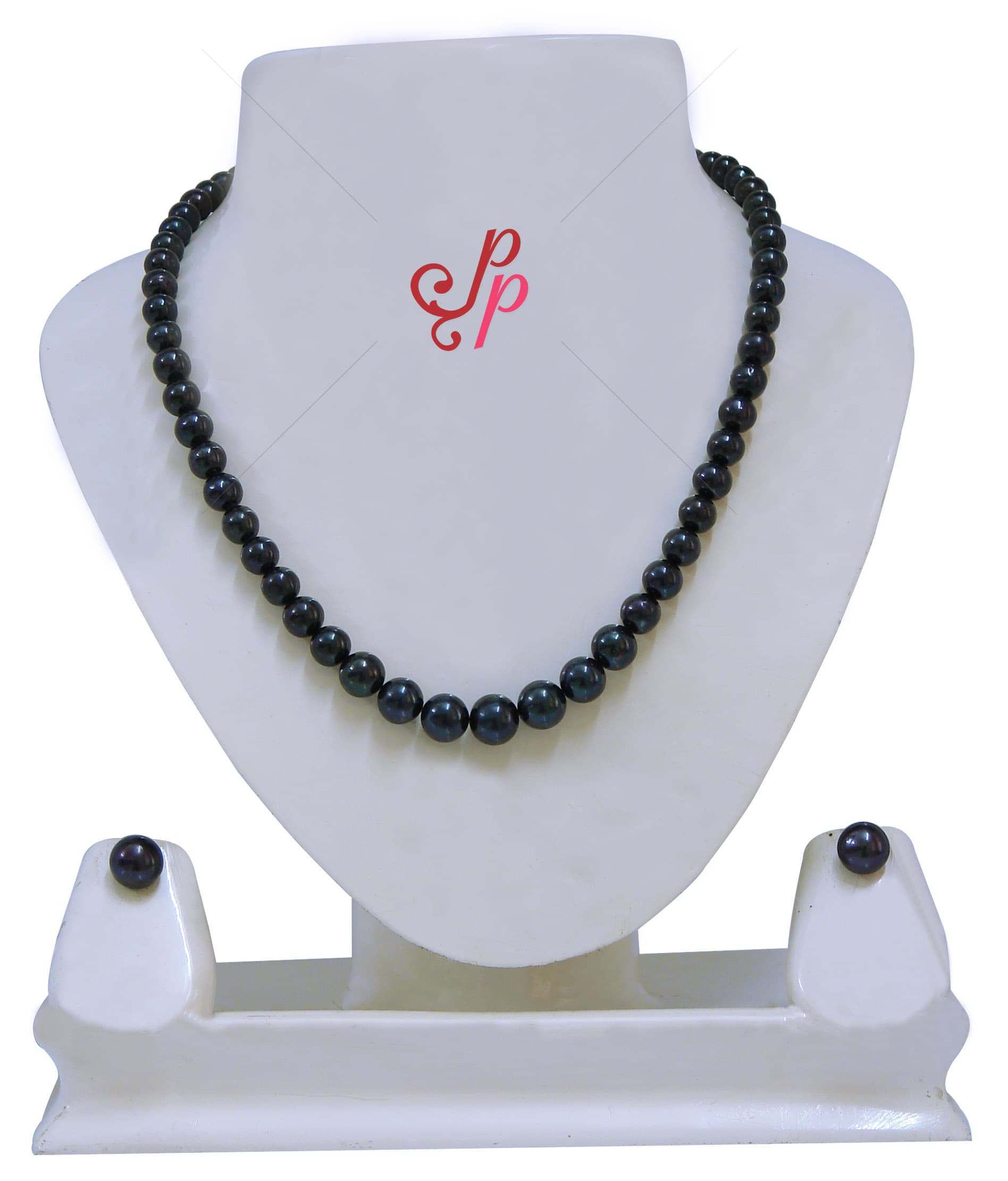 Black beauty - 1 strand graded pearl necklace 7mm to 11mm