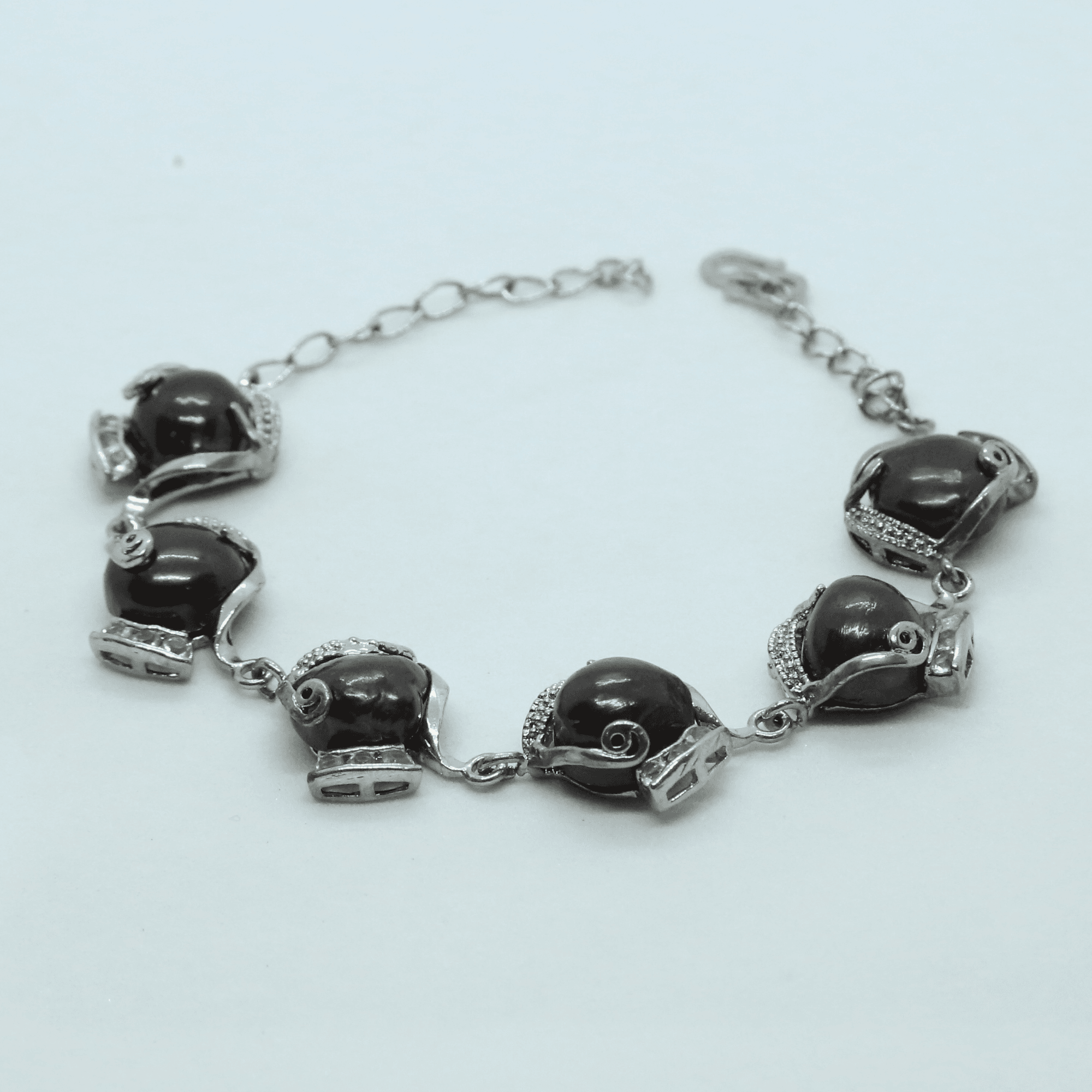 Bold Black & Brown Baroque Pearls Bracelet