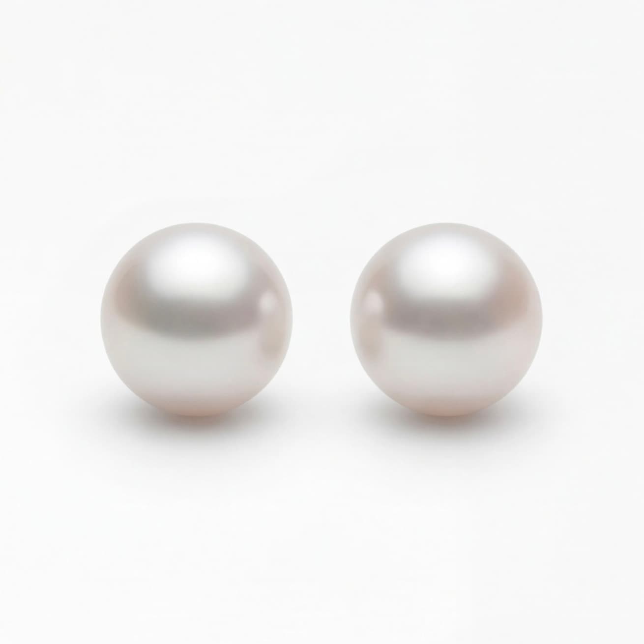 Classic White Pearl Studs with 925 Silver Stem - Image 3