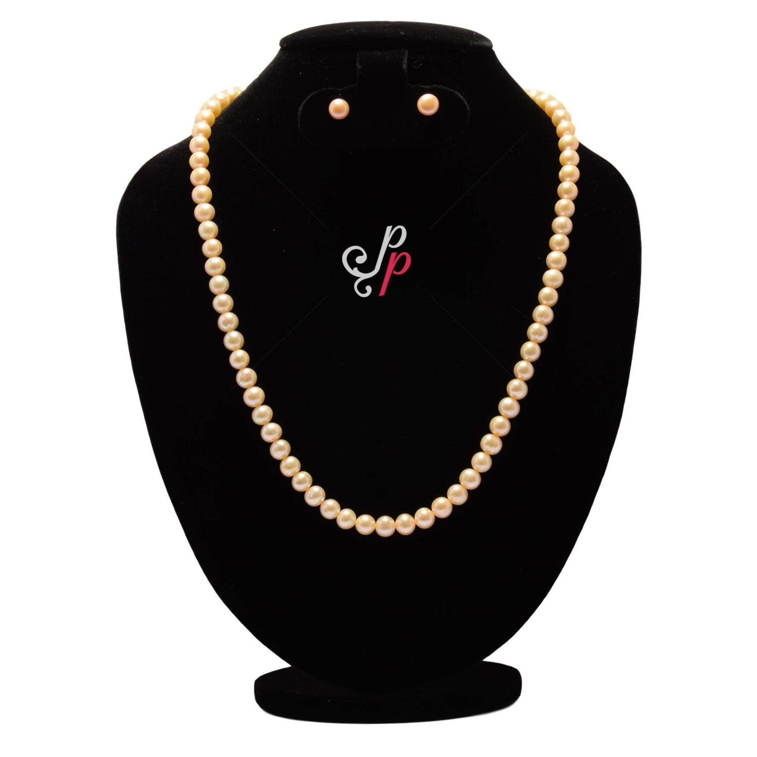 8mm Round Plain Pink Pearl Necklace Sets in AAA Quality Pearls (Single Strand) - Image 2