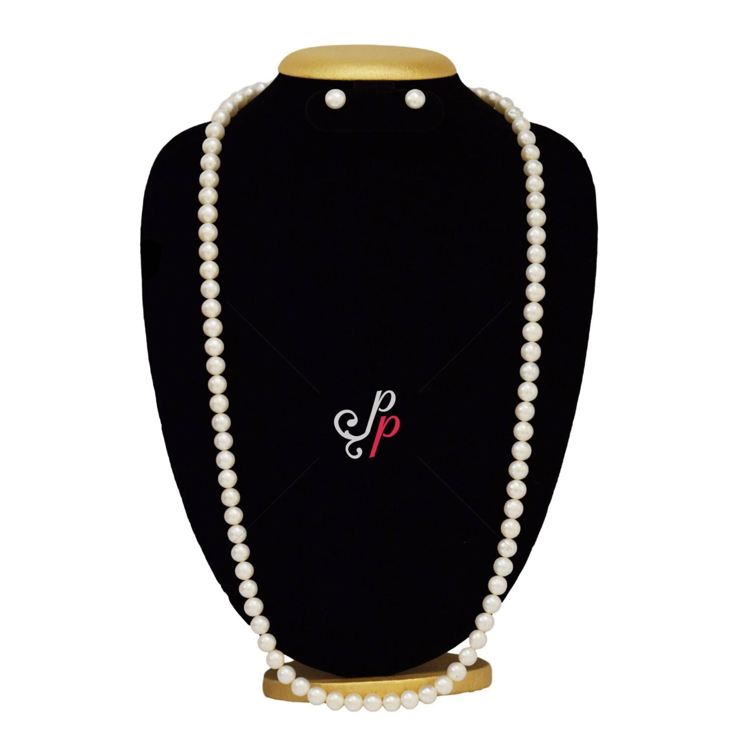 32 Inches Long - White Pearl Necklace in 9mm pearls