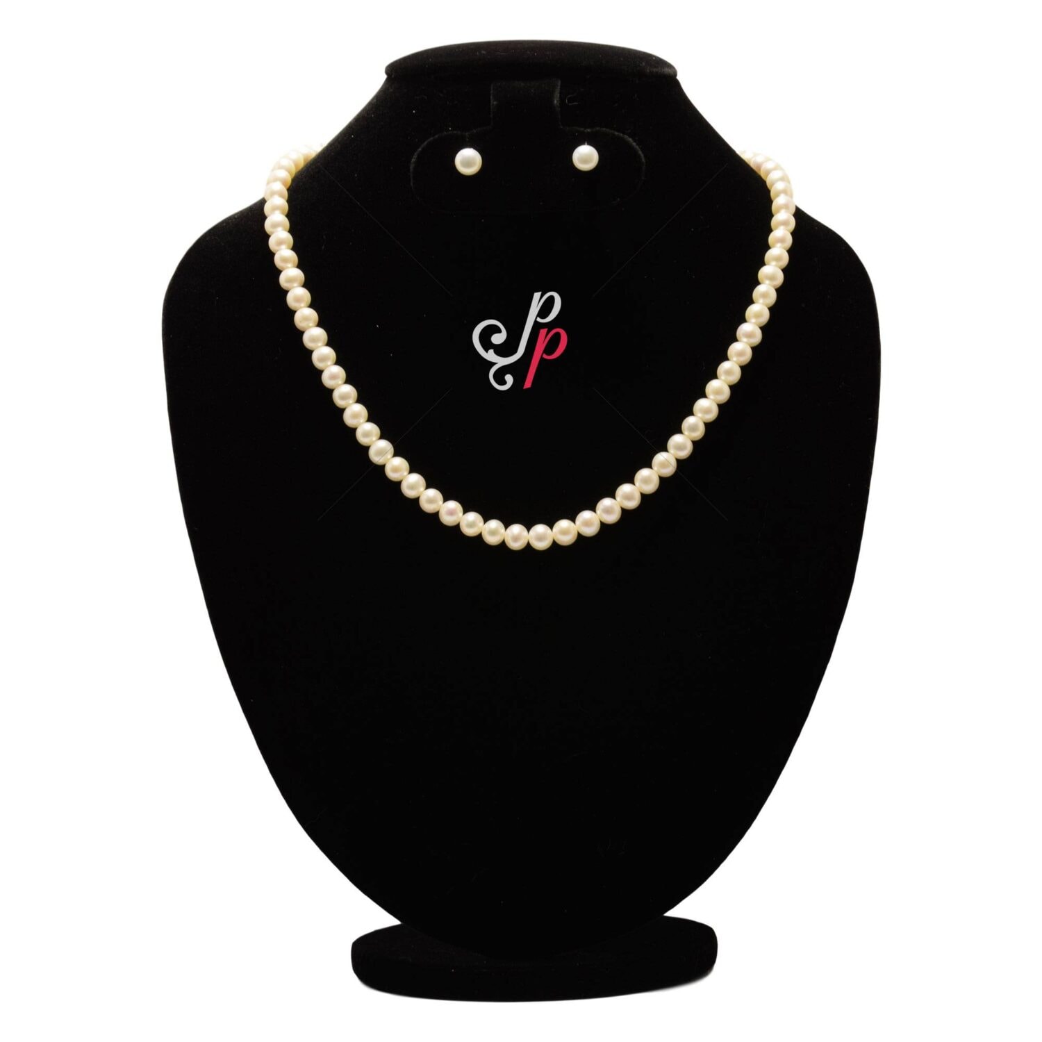 Pink Pearl Set in 7mm Round Pink Pearls - AAA Quality - Image 5