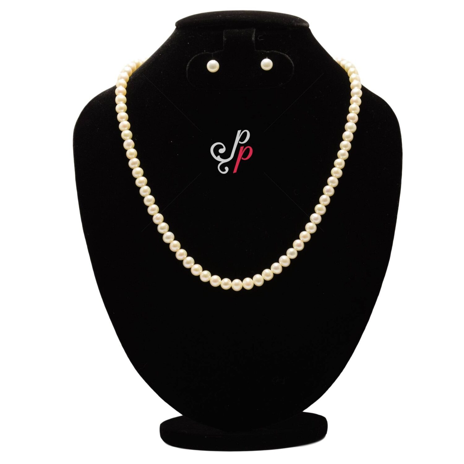 Pink Pearl Set in 7mm Round Pink Pearls - AAA Quality - Image 2