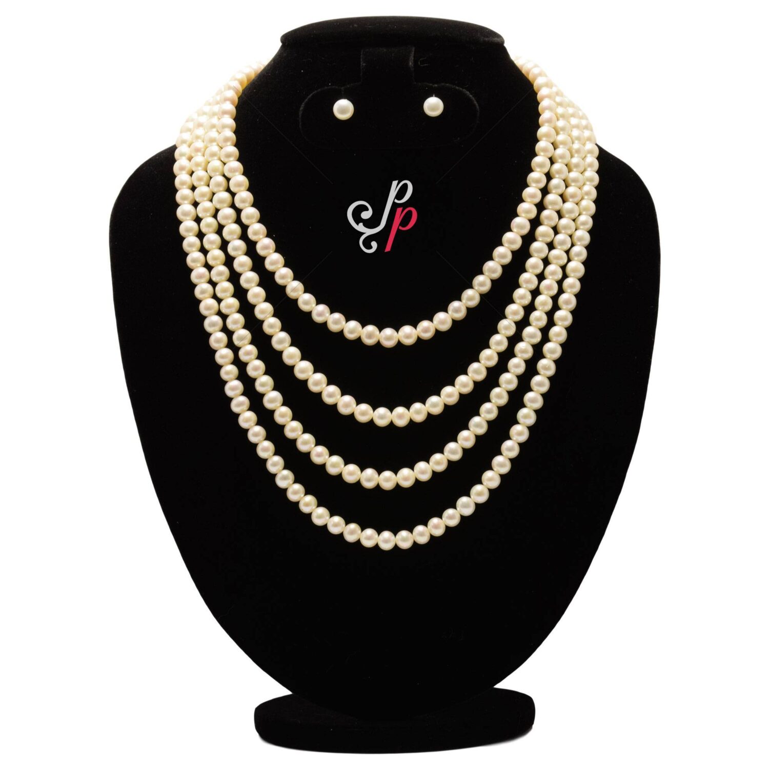 Pink Pearl Set in 7mm Round Pink Pearls - AAA Quality - Image 6