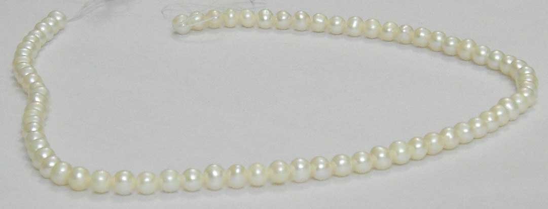 White oval medium pearl string - Image 2