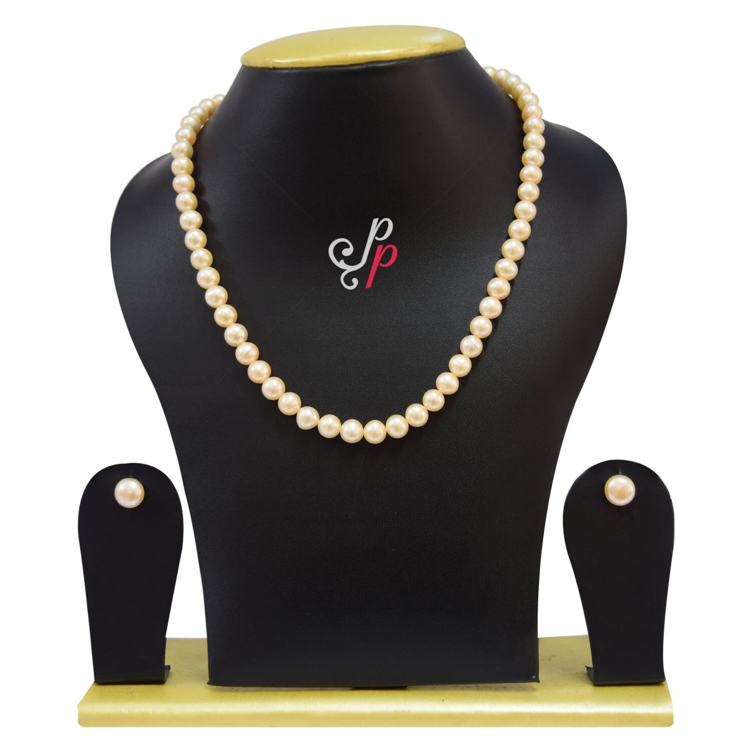 7.5mm to 8mm Plain Pink Pearl Necklace in AAA Quality Pearls