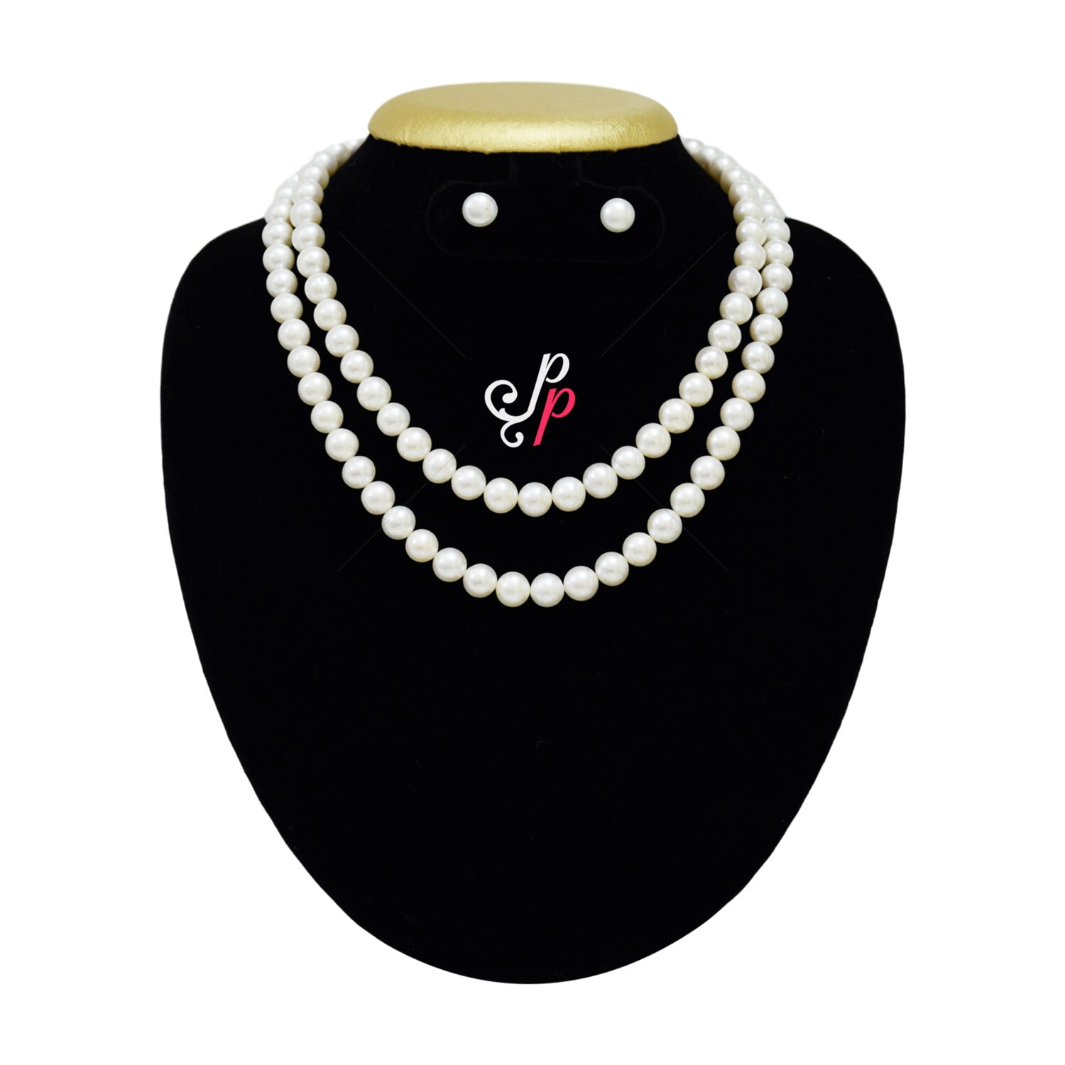 White Pearl Set in 9mm Round Pearls - AAA Quality - Image 6