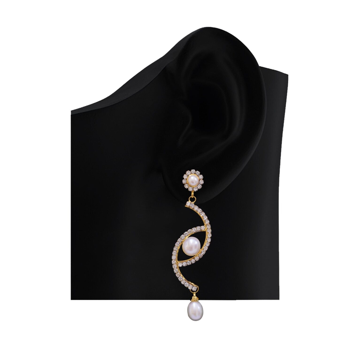 Stylish Long Pearl Hangings - Image 3