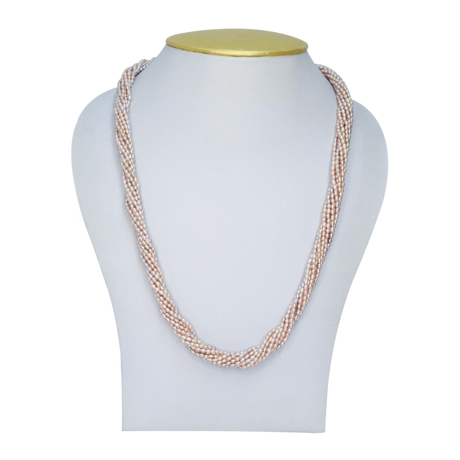 Radiant & Lavish 15 Strands Lavender Rice Pearls Mala - Image 2