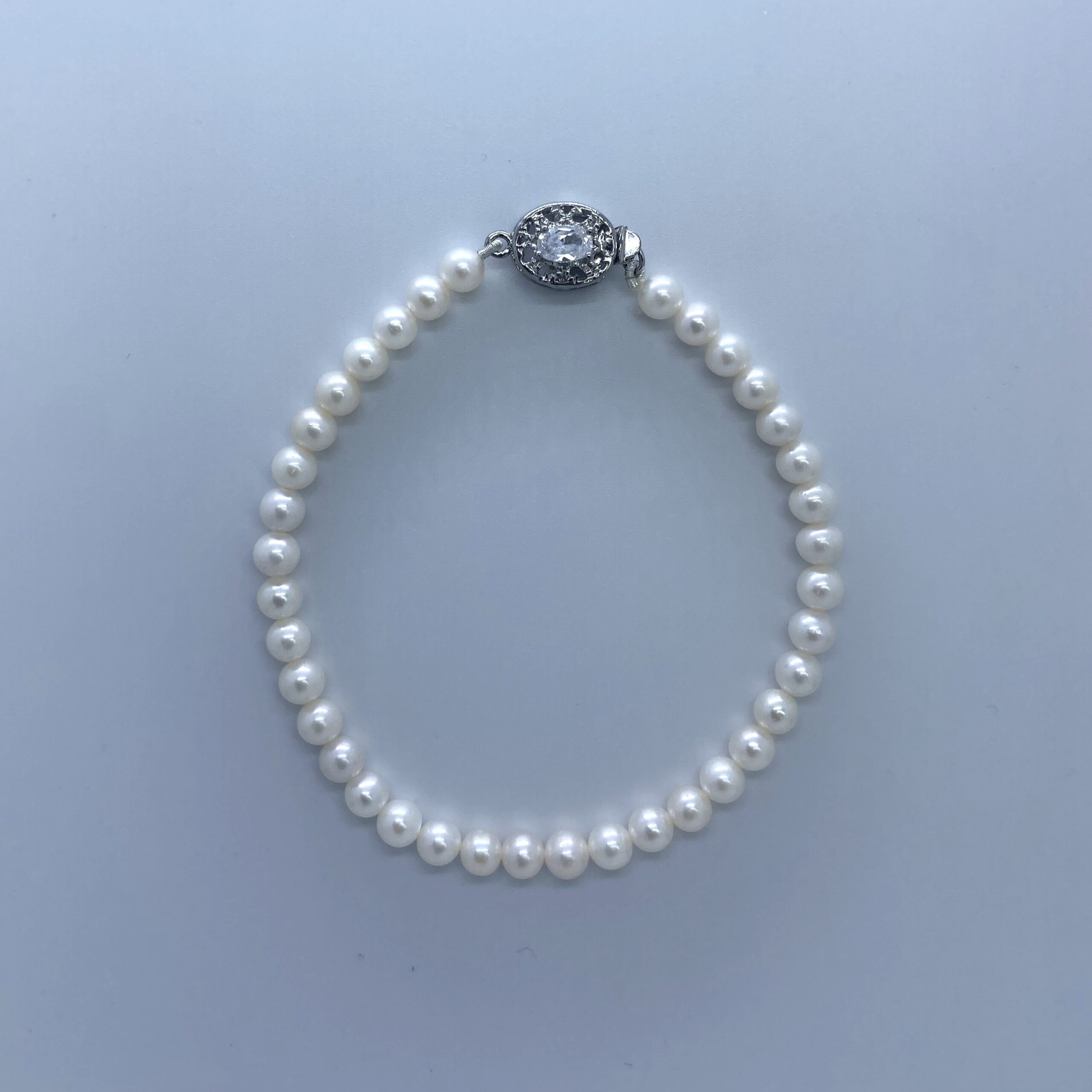 A Luminous & Beautiful Bracelet With 5mm White Round Pearls - Image 2