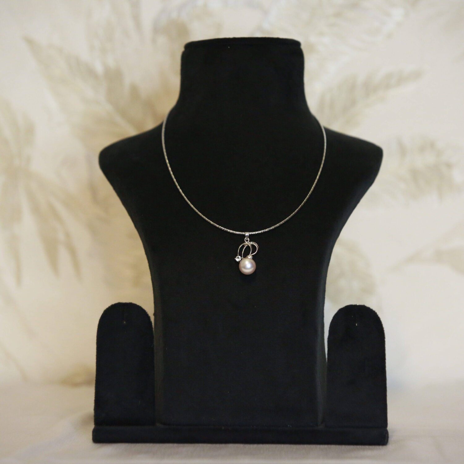 Surreal Pendant Accentuated With 10.5mm Round Pink Pearl & CZ - Image 2
