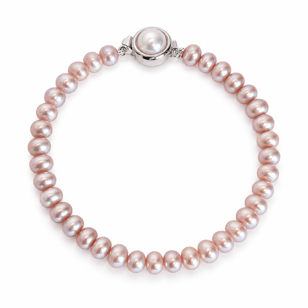 Charming 5mm Semi-Round Lavender Pearls Bracelet
