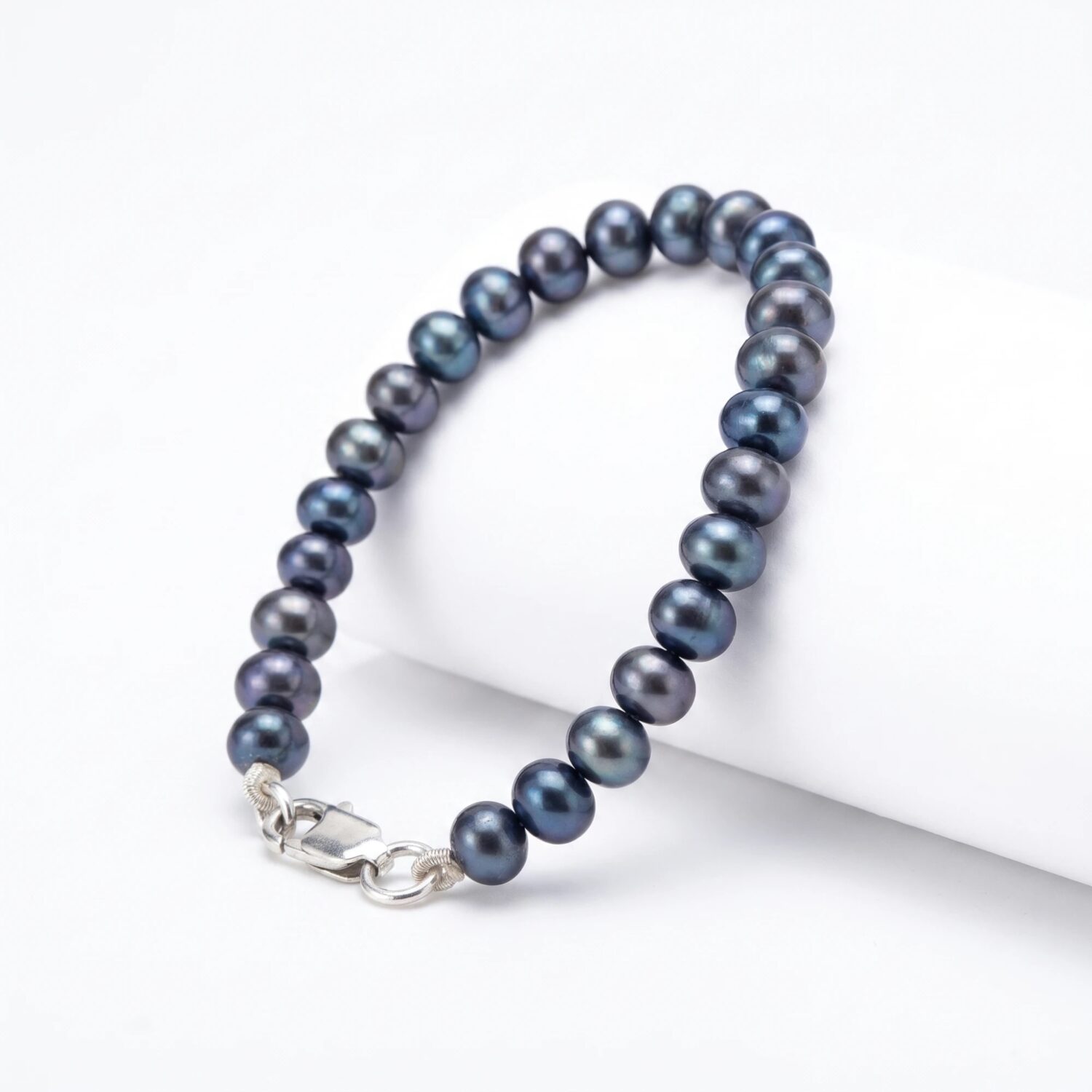 The Midnight Blessing Black Pearl Baby Bracelet - Image 2
