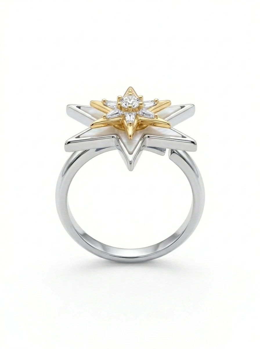 The Polaris Star Mother of Pearl Ring - Image 2