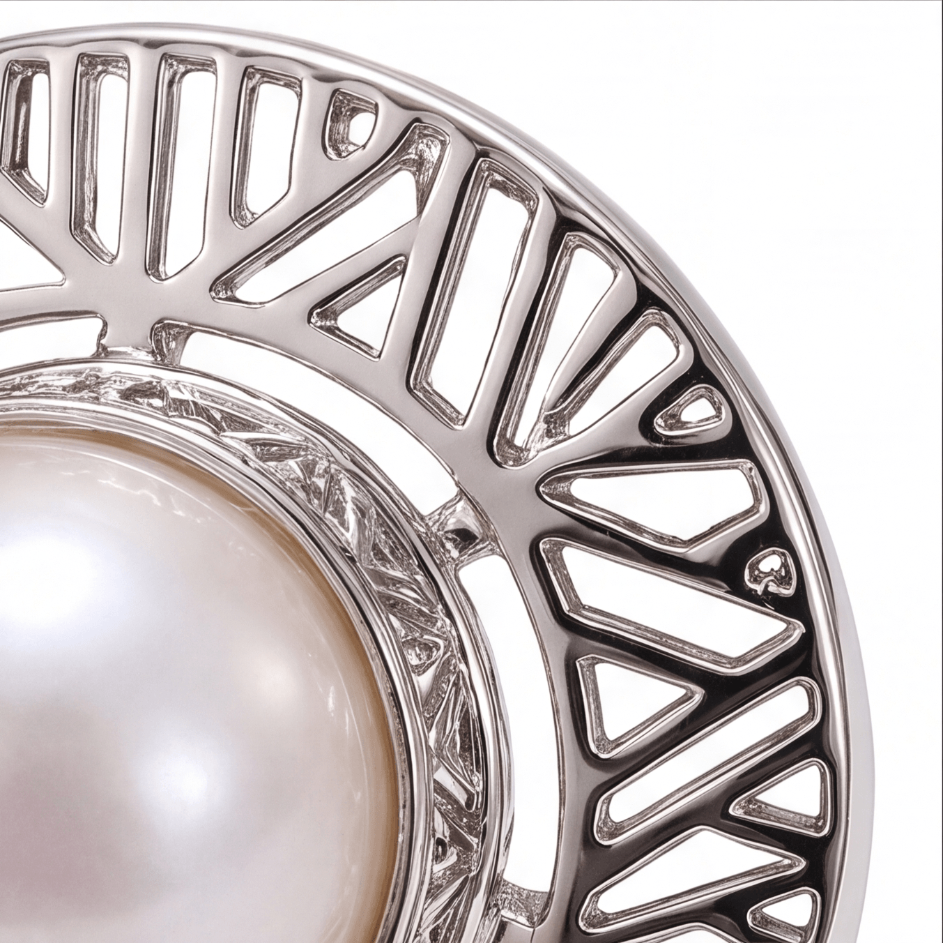 Sundial White Pearl Ring in 925 Sterling Silver - Image 4