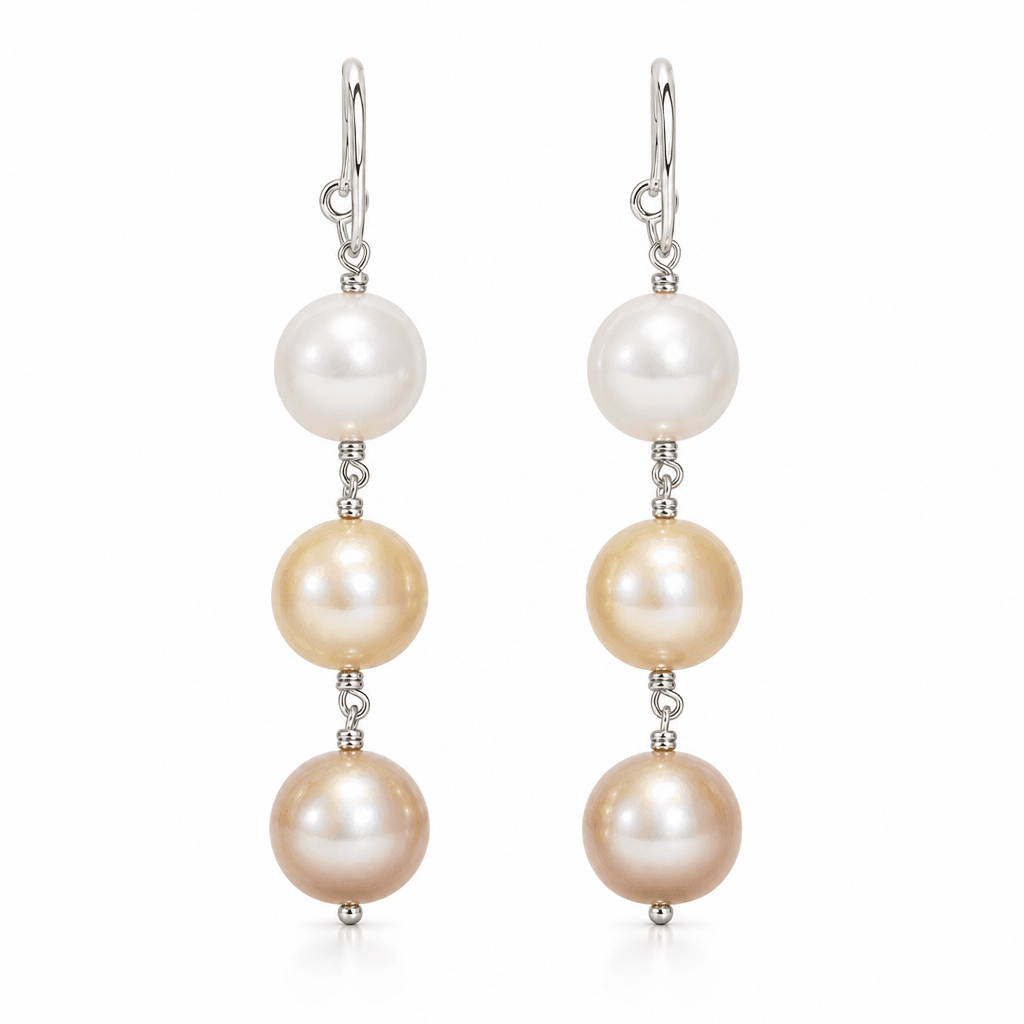 Pastelle Multicolour Pearl Earrings in 925 Sterling Silver - Image 2