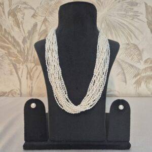 15 Strands Finest Rice Pearl Necklace - 22Inches