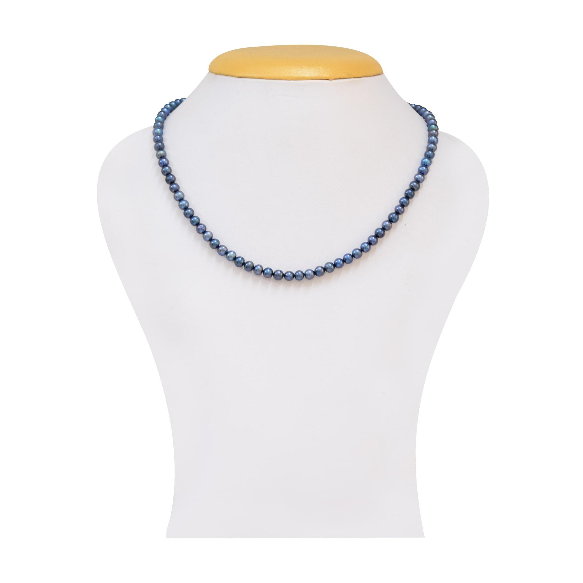 royal blue pearl necklace