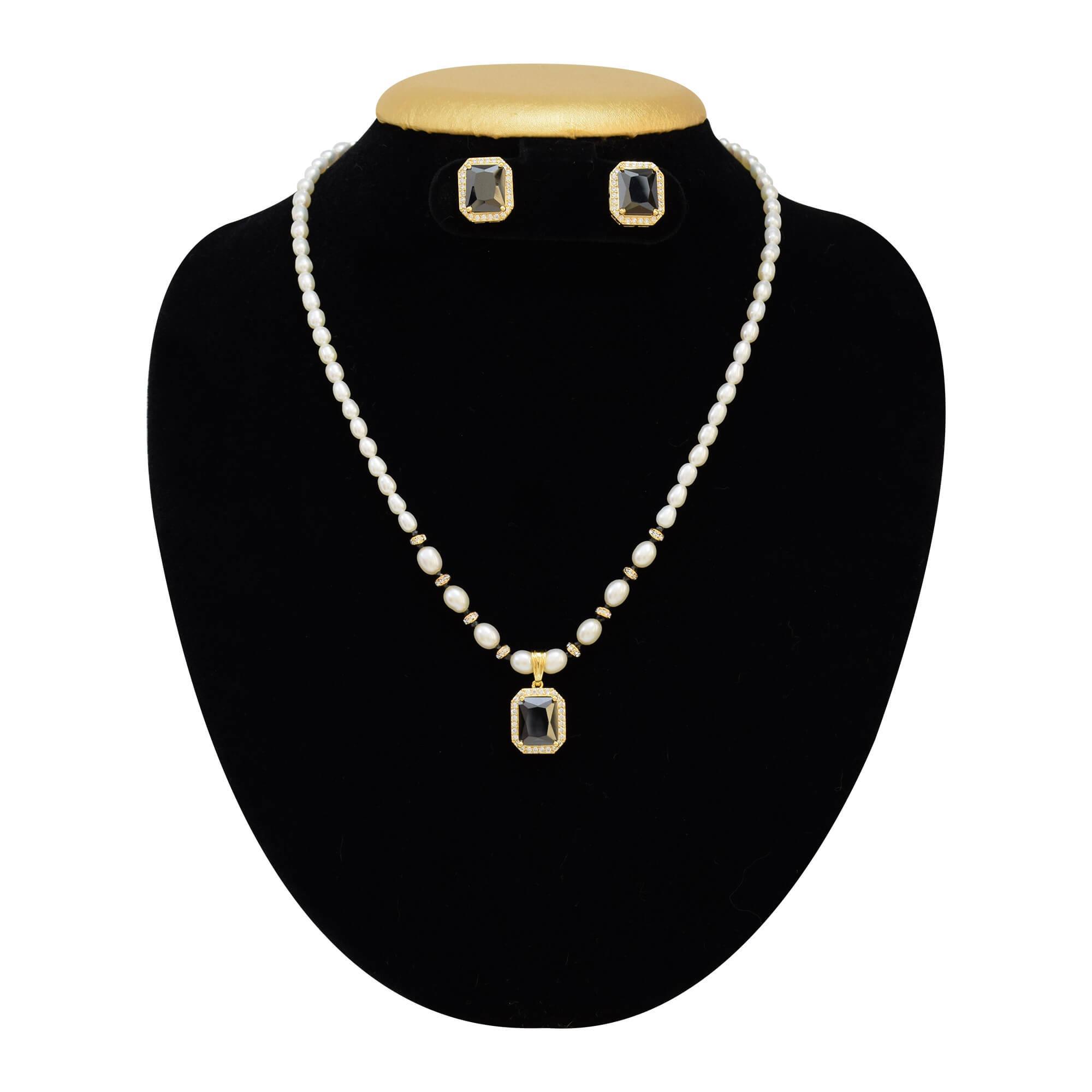 Elegant Gold Plated Pearl Necklace Set UC-NEW2027 – Urshi Collections