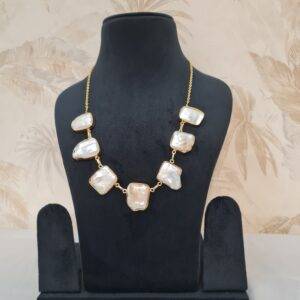 Classic & Bold White Baroque Pearls 20 Inches Long Necklace