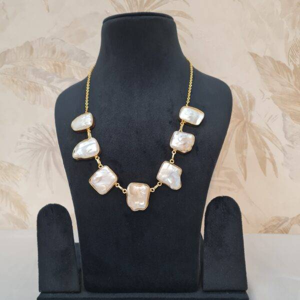 Classic & Bold White Baroque Pearls 20 Inches Long Necklace