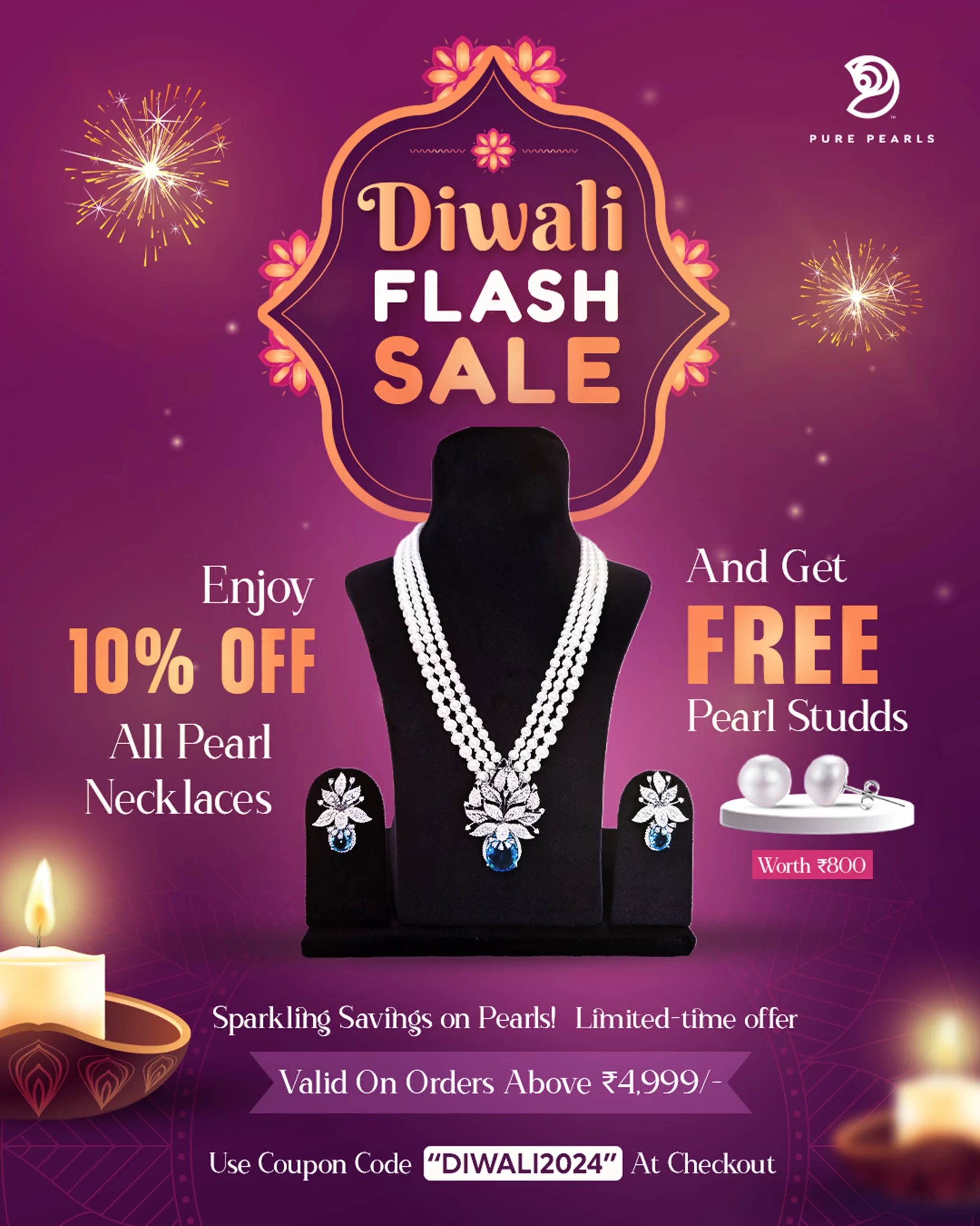 Pure Pearls Diwali 2024 Offer - Mobile